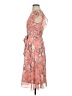 Unbranded 100% Polyester Floral Orange Cocktail Dress Size 4 - photo 5