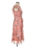 Unbranded 100% Polyester Floral Orange Cocktail Dress Size 4 - photo 4
