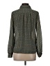 Max Studio 100% Polyester Polka Dots Green Long Sleeve Blouse Size XS - photo 2