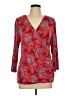 North Style Red 3/4 Sleeve Blouse Size L - photo 1