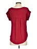 Mine 100% Polyester Burgundy Short Sleeve Blouse Size S - photo 2