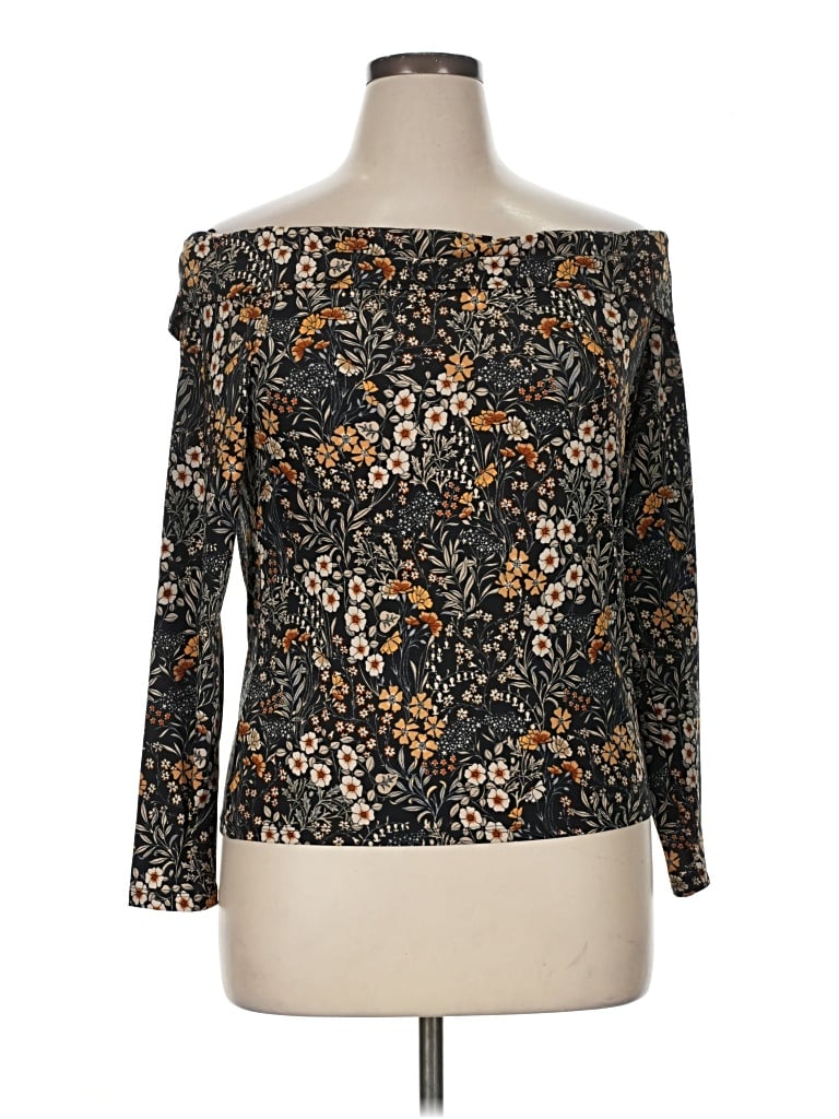 Pre-owned H&m 3/4 Sleeve T-shirt In Gold