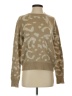 En Creme Animal Print Tan Pullover Sweater Size S - photo 1