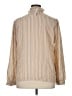 Banana Republic 100% Polyester Stripes Tan Long Sleeve Blouse Size XL - photo 2