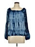 Scoop 100% Polyester Blue Long Sleeve Blouse Size L - photo 1