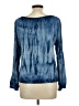 Scoop 100% Polyester Blue Long Sleeve Blouse Size L - photo 2