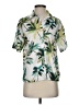 Unbranded 100% Polyester Tropical Green Short Sleeve Blouse Size XS - photo 1