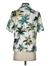 Unbranded 100% Polyester Tropical Green Short Sleeve Blouse Size XS - photo 2