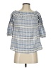 Bishop + Young 100% Cotton Blue 3/4 Sleeve Blouse Size S - photo 1