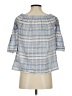 Bishop + Young 100% Cotton Blue 3/4 Sleeve Blouse Size S - photo 2