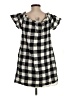 Corey Lynn Calter 100% Polyester Checkered-gingham Black Gray Casual Dress Size XS - photo 2