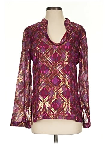 Tory Burch Long Sleeve Silk Top (view 1)
