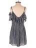 Rewind 100% Rayon Chevron-herringbone Gray Romper Size XS - photo 2