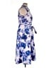 Calvin Klein 100% Cotton Print Blue Purple Cocktail Dress Size 14 - photo 4