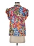 Sugarlips Floral Orange Short Sleeve Blouse Size XS - photo 1