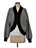VICI 100% Cotton Chevron-herringbone Black Cardigan Size XS - photo 1