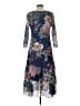 Komarov Floral Blue Cocktail Dress Size Lg (3) - photo 2