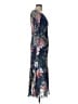 Komarov Floral Blue Cocktail Dress Size Lg (3) - photo 4