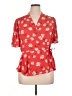 Maurices 100% Polyester Red Short Sleeve Blouse Size XL - photo 1