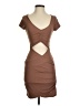 Antistar Solid Brown Cocktail Dress Size XS - photo 1