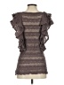 Knitted & Knotted Brown Short Sleeve Top Size S - photo 2