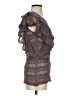 Knitted & Knotted Brown Short Sleeve Top Size S - photo 4