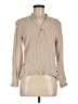 Garnet Hill 100% Cotton Tan Long Sleeve Blouse Size 8 - photo 1