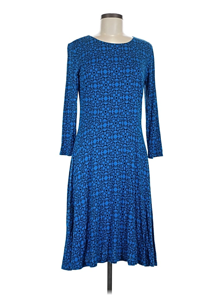 Pre-owned Ann Taylor Loft Casual Dress In Blue
