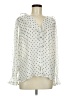 On 34th 100% Recycled Polyester Polka Dots Ivory Long Sleeve Blouse Size M - photo 1