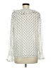 On 34th 100% Recycled Polyester Polka Dots Ivory Long Sleeve Blouse Size M - photo 2