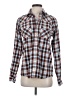 Ariat 100% Cotton Plaid Brown Long Sleeve Button-Down Shirt Size S - photo 1