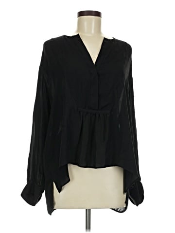 Nili Lotan Long Sleeve Silk Top (view 1)