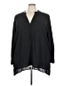 ELOQUII 100% Polyester Black Long Sleeve Blouse Size 24 - photo 1