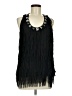 Cache 100% Polyester Black Sleeveless Blouse Size M - photo 1