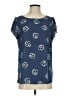 Ann Taylor LOFT 100% Polyester Blue Short Sleeve Blouse Size S - photo 1