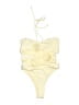 White Fox Floral Ivory One Piece Swimsuit Size S - photo 1
