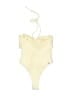 White Fox Floral Ivory One Piece Swimsuit Size S - photo 2