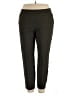 Susan Graver Solid Green Active Pants Size 2X - photo 1