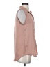 Theory Tan Sleeveless Button-Down Shirt Size S - photo 4