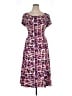 Perceptions Print Pink Casual Dress Size XL - photo 1