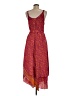 Unbranded 100% Polyester Paisley Orange Casual Dress Size M (estimated) - photo 2