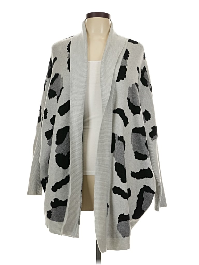 Pre-owned Joan Vass New York Cardigan Sweater In Gray