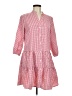 Unbranded 100% Polyester Checkered-gingham Pink Casual Dress Size M - photo 1