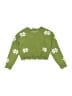 Unbranded Floral Green Pullover Sweater Size 11 - 12 - photo 1