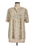 Briggs Tan Short Sleeve Blouse Size L - photo 1