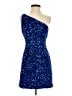 Assorted Brands 100% Polyester Stars Blue Cocktail Dress Size 2 - photo 1