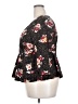 Torrid Floral Black 3/4 Sleeve Blouse Size 2X Plus (2) - photo 5