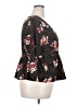 Torrid Floral Black 3/4 Sleeve Blouse Size 2X Plus (2) - photo 4