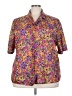 Notations 100% Polyester Floral Purple 3/4 Sleeve Blouse Size 22 - photo 1