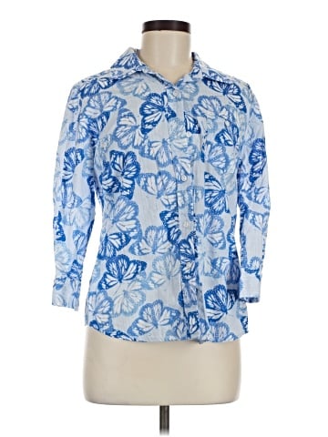 Karen Scott 3/4 Sleeve Button-Down Shirt (view 1)